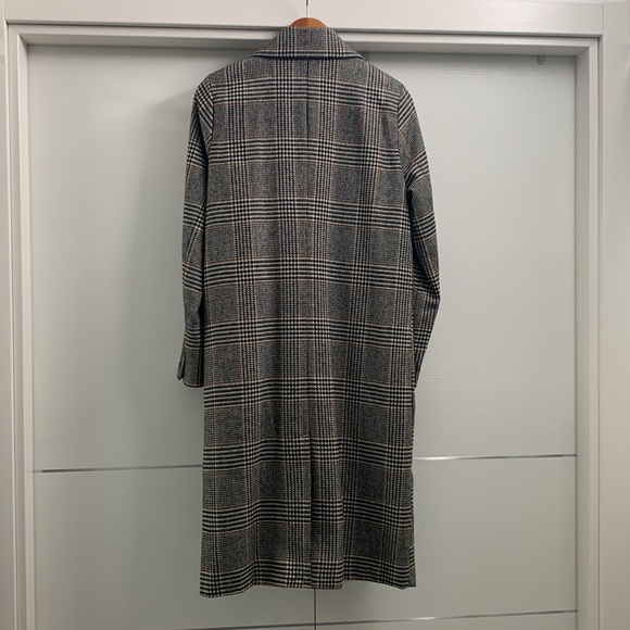 Forever 21 NWOT Plaid Double Breasted Wool-blend Long Coat size M - Picture 9 of 17